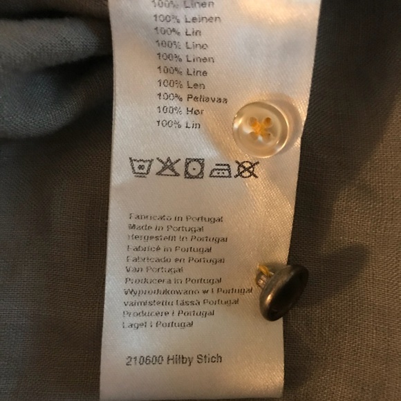 EUC 0039 Italian linen buttondown tunic top - Picture 7 of 7